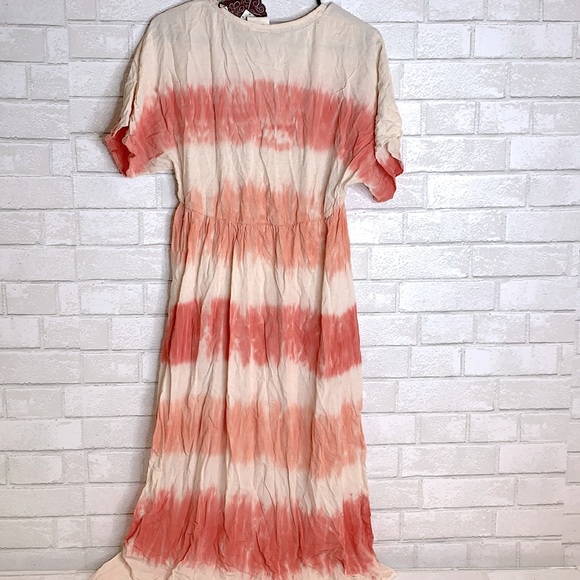 Knox Rose Short Sleeve Dress, Apricot - Picture 4 of 5